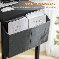 Sweetcrispy Desk Computer Office Small 32 Inch Writing Study Work Modern Simple Style Wooden Table With Storage Bag Iron Hook