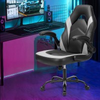 Sweetcrispy Computer Game Chair Ergonomic Desk With Comfy Lumbar Support Pu Leather With Flip Up Armrest Height Adjustable A