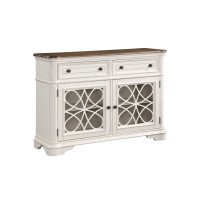 AcME Florian Server, Oak & Antique White Finish DN01656(D0102HR78I2)