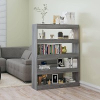vidaXL Engineered Wood Book CabinetRoom Divider Versatile Furniture with Ample Storage Easy to Clean Gray Sonoma 394x11