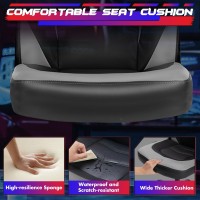 Sweetcrispy Computer Gaming Desk Chair Ergonomic Pu Leather With Comfy Lumbar Support Height Adjustable Rolling Desk With Fli