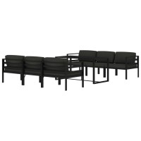Vidaxl 7 Piece Patio Lounge Set - Aluminum Anthracite, Modular Outdoor Furniture Set With Cushions - Lightweight, Durable And Weather-Resistant