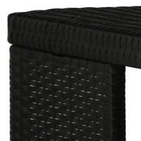 vidaXL 5 Piece Garden Bar Set with Cushions Poly Rattan Black 4914