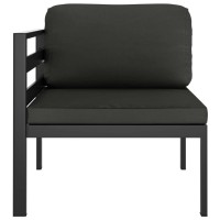 Vidaxl 8 Piece Patio Lounge Set With Cushions, Outdoor Aluminum Anthracite Set, Modular Design, Durable And Comfortable Outdoor Furniture Set