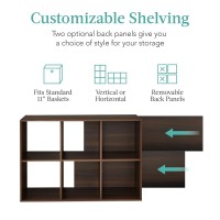 Best Choice Products 6Cube Storage Organizer 11In Shelf Opening Bookcase Display Shelf Customizable W 3 Removable Back Pan