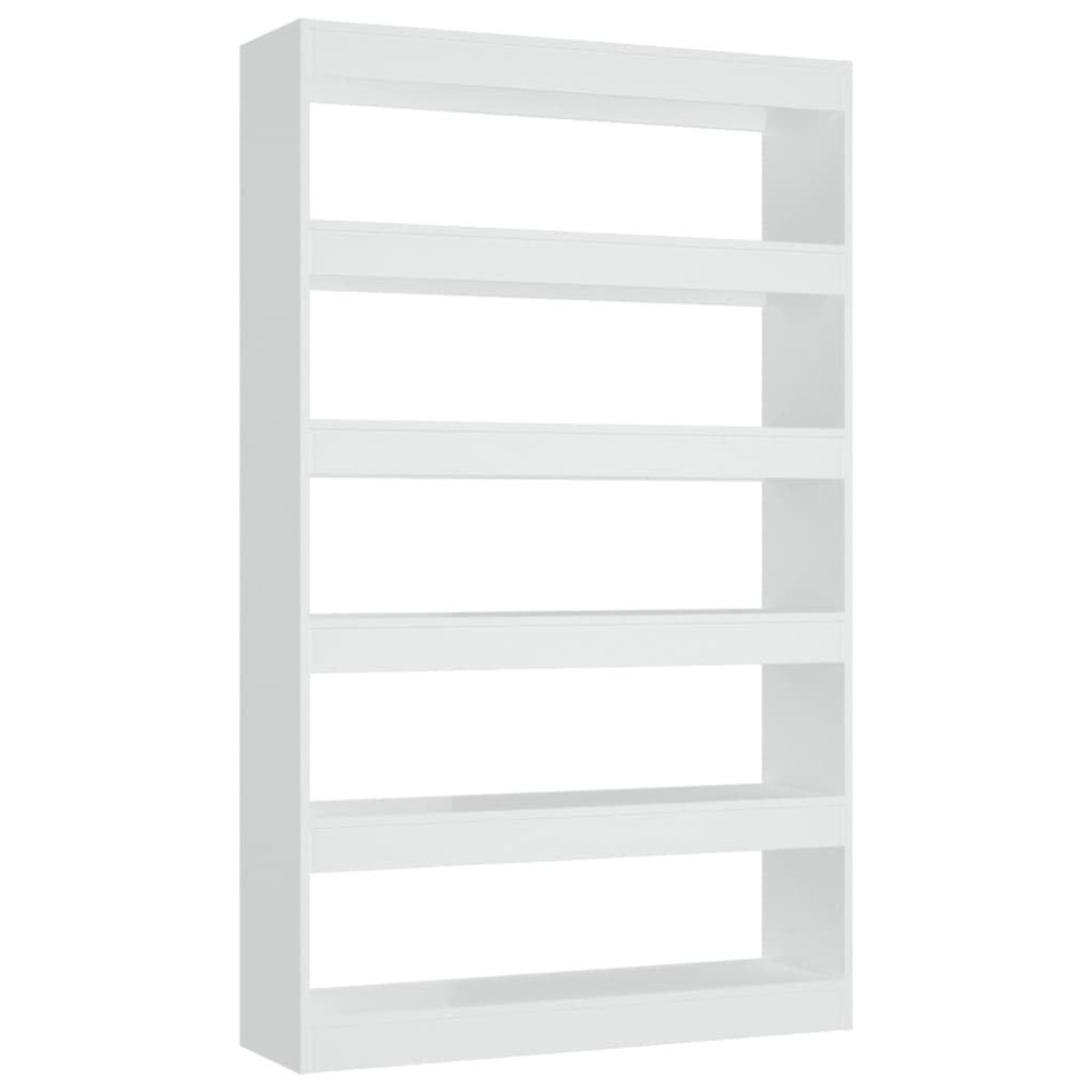 vidaXL Engineered Wood Book CabinetRoom Divider Sleek Classic Design Ample Storage Space Easy Maintenance White