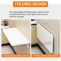 Fuyao Wall Mounted Folding Table, Fold Down Floating Desk For Small Spaces - Laundry Folding Table, Drop Leaf Table - Kitchen & Dining - Space-Saving Solution