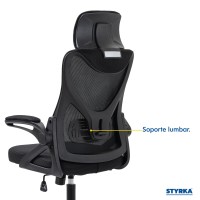 Styrka | Kova Model Office Executive Chair | Ergonomic, Headboard, High Back, Adjustable Height And Lumbar Support | 360 Swivel