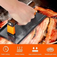 Ggc Bacon Press For Griddle  Cast Iron Smash Burger Press For Hamburger  Steak  Bacon  Sandwiches  8