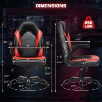 Dumos Ergonomic Computer Gaming Chair Home Office Desk With Pu Leather Lumbar Support Height Adjustable Big And Tall Video Ga