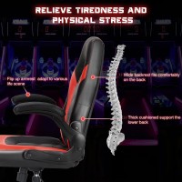 Dumos Ergonomic Computer Gaming Chair Home Office Desk With Pu Leather Lumbar Support Height Adjustable Big And Tall Video Ga