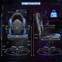 Dumos Ergonomic Computer Gaming Chair Home Office Desk With Pu Leather Lumbar Support Height Adjustable Big And Tall Video Ga