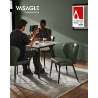 Vasagle Ekho Collection Dining Chairs Set Of 2 Upholstered Kitchen Chairs Comfortable Seat Synthetic Leather With Stitching