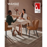 Vasagle Ekho Collection Dining Chairs Set Of 2 Upholstered Kitchen Chairs Comfortable Seat Synthetic Leather With Stitching