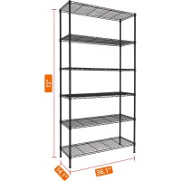 Regiller 6Wire Shelving Metal Storage Rack Adjustable Shelves Standing Storage Shelf Units For Laundry Bathroom Kitchen Pantry