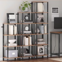 Tutotak Bookshelf 5Tier Tall Book Shelf Narrow Bookcase For Small Space Diy Stackable Bookshelf For Living Room Office St