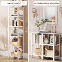 Tutotak Bookshelf 6Tier Tall Book Shelf Narrow Bookcase For Small Space Diy Stackable Bookshelf For Living Room Office St