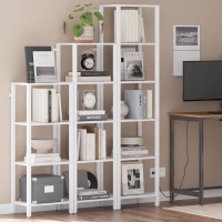 Tutotak Bookshelf 5Tier Tall Book Shelf Narrow Bookcase For Small Space Diy Stackable Bookshelf For Living Room Office St