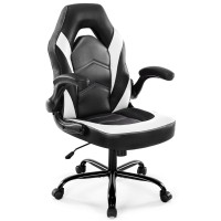 Dumos Ergonomic Computer Gaming Chair Big And Tall With Comfy Lumbar Support Height Adjustable Home Office Pu Leather With Fl