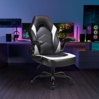 Dumos Ergonomic Computer Gaming Chair Big And Tall With Comfy Lumbar Support Height Adjustable Home Office Pu Leather With Fl