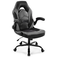 Dumos Computer Gaming Desk Chair Home Office Ergonomic Pu Leather Lumbar Support Height Adjustable High Back Video Game With