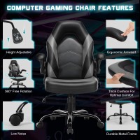 Dumos Computer Gaming Desk Chair Home Office Ergonomic Pu Leather Lumbar Support Height Adjustable High Back Video Game With