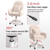 Xuegw Home Office Chair Computer Chair With Midback Upholstered Modern Tufted Computer Task Chair Swivel Height Adjustable Velv