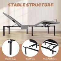 Asonly Adjustable Bed Frame Queen Adjustable Bed Base With Massage Zero Gravity Electric Bed With Wireless Remote Head And Fo