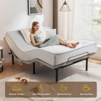 Asonly Adjustable Bed Frame Queen Adjustable Bed Base With Massage Zero Gravity Electric Bed With Wireless Remote Head And Fo