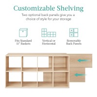 Best Choice Products 8Cube Storage Organizer 11In Shelf Opening Bookcase Display Shelf Customizable W 3 Removable Back Pan