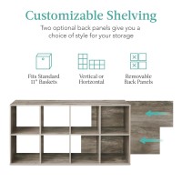 Best Choice Products 8Cube Storage Organizer 11In Shelf Opening Bookcase Display Shelf Customizable W 3 Removable Back Pan