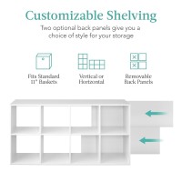 Best Choice Products 8Cube Storage Organizer 11In Shelf Opening Bookcase Display Shelf Customizable W 3 Removable Back Pan