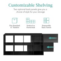 Best Choice Products 8Cube Storage Organizer 11In Shelf Opening Bookcase Display Shelf Customizable W 3 Removable Back Pan