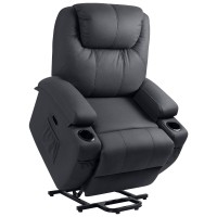 Flamaker Power Lift Recliner Chair With Massage For Elderly Ergonomic Lounge Chair Classic Single Sofa With 2 Cup Holders Side P