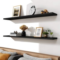 Ikjzizp 48 Inch Rustic Farmhouse Floating Shelves For Wall Decor Storage Wood Wooden Wall Shelves For Bedroom Bathroom Kitchen L