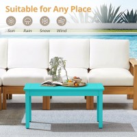 Lue Bona Outdoor Coffee Table Rectangle Hdps Patio Coffee Tables For Outside All Weather Patio Coffee Table With Slatted Table