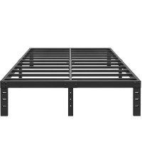 Hobinche 10 Inch Full Size Bed Frame No Box Spring Needed Heavy Duty Metal Platform Mattress Foundation With Steel Slats Non