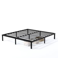 Hobinche 10 Inch King Size Bed Frame - No Box Spring Needed Heavy Duty Metal Platform Mattress Foundation With Steel Slats, Non-Slip Noise Free Easy Assembly Black Bedframes