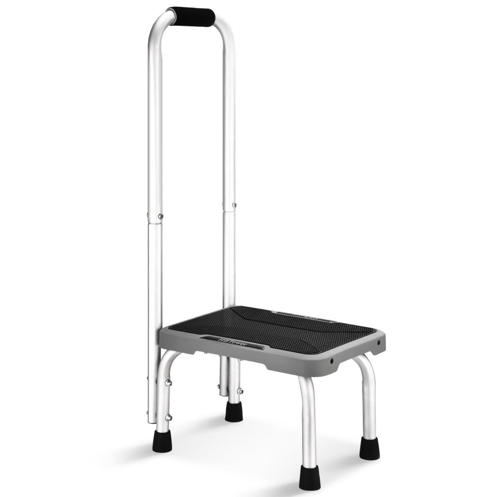 Hbtower Aluminum Step Stool With Handle For Elderly Lightweight Step Stools For Adults Seniors With Nonslip Rubber Feet Stepp