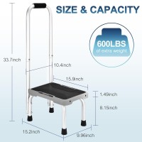 Hbtower Aluminum Step Stool With Handle For Elderly Lightweight Step Stools For Adults Seniors With Nonslip Rubber Feet Stepp