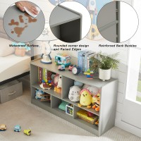 Toymate Toy Organizers And Storage 5Section Kids Bookshelf For Organizing Books Toys School Classroom Wooden Storage Cabinet