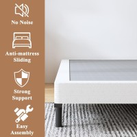 Vaciwe 4 Inch Box Spring King Size Bed Base Heavy Duty Metal Frame Mattress Foundation With Easy Clean Cover Noise Free Easy A