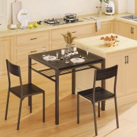 Gizoon Dining Table Set For 2 3 Piece Kitchen Table With 2 Chairs For Small Space Apartment Kitchen Dining Room Spacesavin