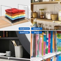 Acrylic Shelf Dividers  Clear Shelf Divider For Closet Organization 12Pcs Closet Shelf Divider Closet Dividers For Shelves Shelf Organizer For Closet Shelf Organizer For Wood Closet Cabinets Separator