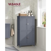 Vasagle Bathroom Floor Storage Cabinet Bathroom Storage Unit Freestanding Cabinet With 4 Doors Adjustable Shelves 118 X 23