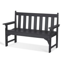 Nalone Outdoor Bench Hdpe All Weather Patio Bench Load Up To 800 Lbs 2Person Garden Bench Rotproof Fade Proof For Patio Por