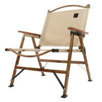 Camping Chair, Ultralight Detachable Bracket, Simple Disassembly, 120Kg Folding Lawn Chair With Handrail For Beach (Khaki)