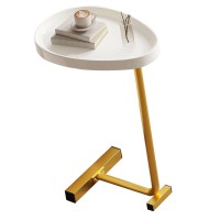 Airshi Cshaped Side Table, Cshaped Mini Coffee Table For Home Use (Gold)