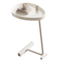 Airshi Cshaped Side Table, Cshaped Mini Coffee Table For Home Use (White)