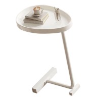 Airshi Cshaped Side Table, Cshaped Mini Coffee Table For Home Use (White)